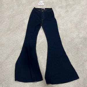 Denim blue flare jeans